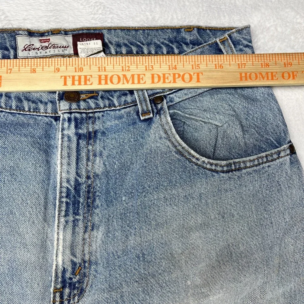 Levi's Strauss Signature 545 Loose Fit Jeans Men's Blue Denim Distressed - 35X31